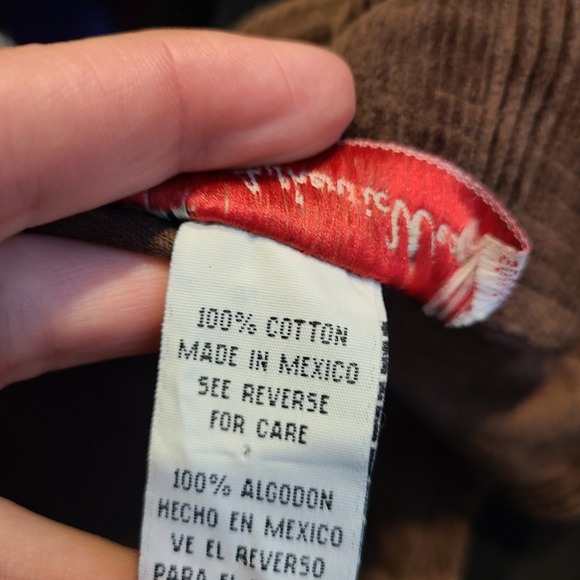 Vtg Wide Wale Brown Corduroy Jumper Dress Y2K Academia 90s Grunge Sz Large - Picture 9 of 10